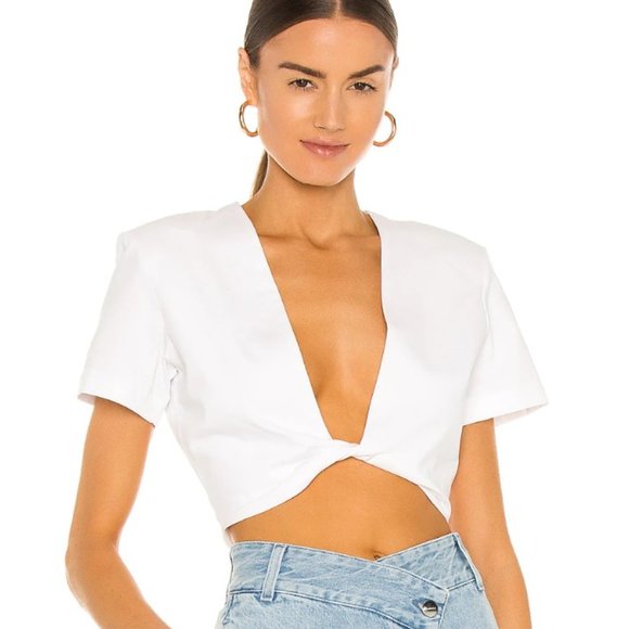 Gauge 81 white crop top twist Keila Top M - Picture 3 of 8